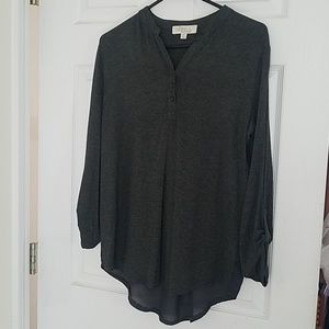 Two type material shirt